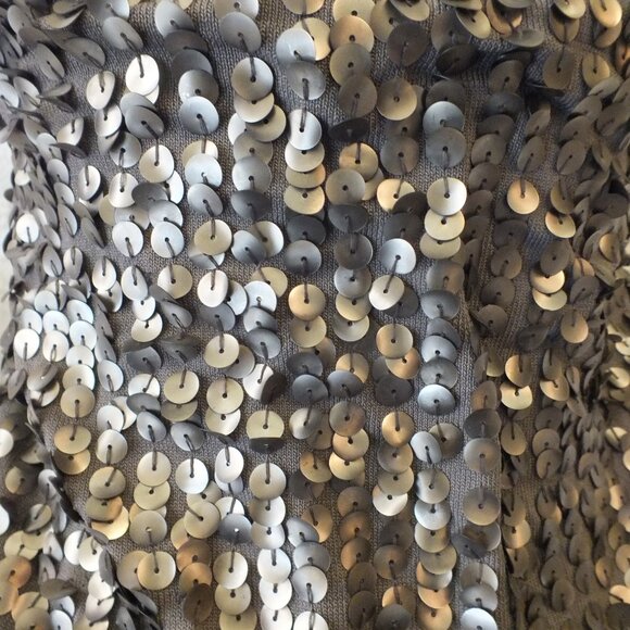 Olive Sequin Dress Glamorous Cocktail Dress Size Small Party Dress - Picture 3 of 14